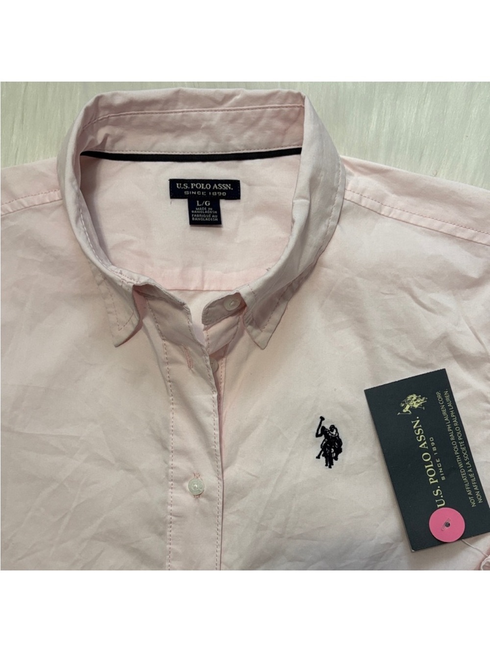 RALPH LAUREN Polo Light Pink Shirt Dress with Belt - Picture 5 of 9